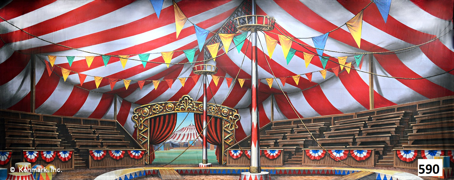 Circus Tent Interior Scenic Backdrop By Kenmark Backdrops